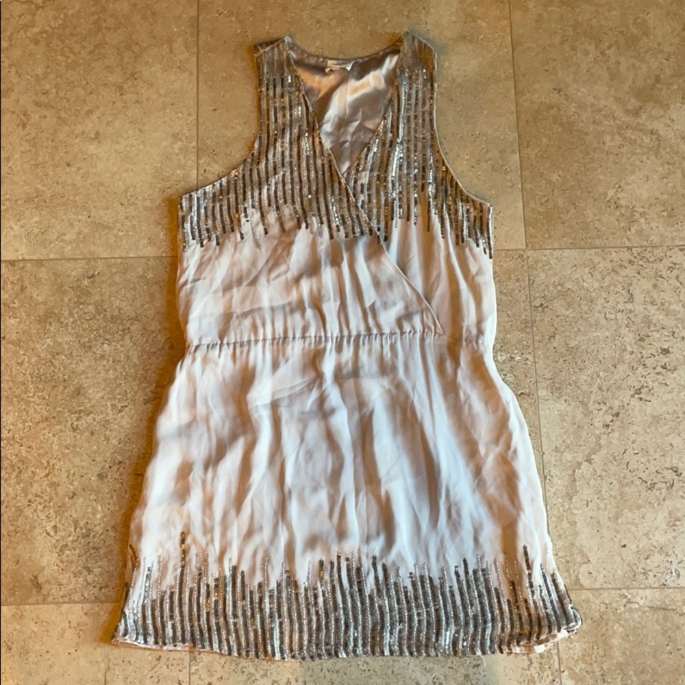 Parker silk and sequin dress